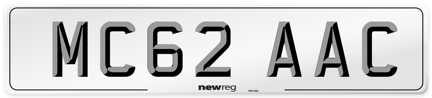 MC62 AAC Number Plate from New Reg